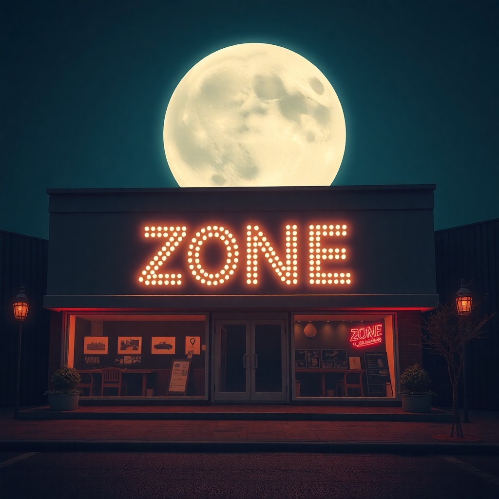 Создай логотип ZONE на белом фоне