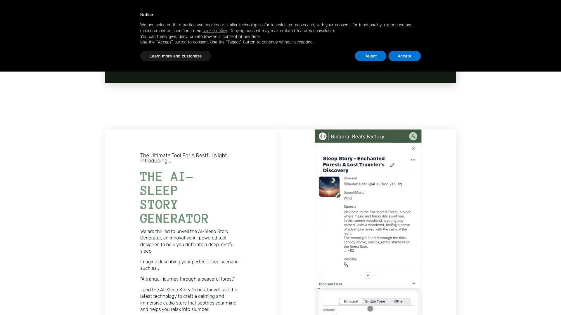 AI Sleep Story Generator 
