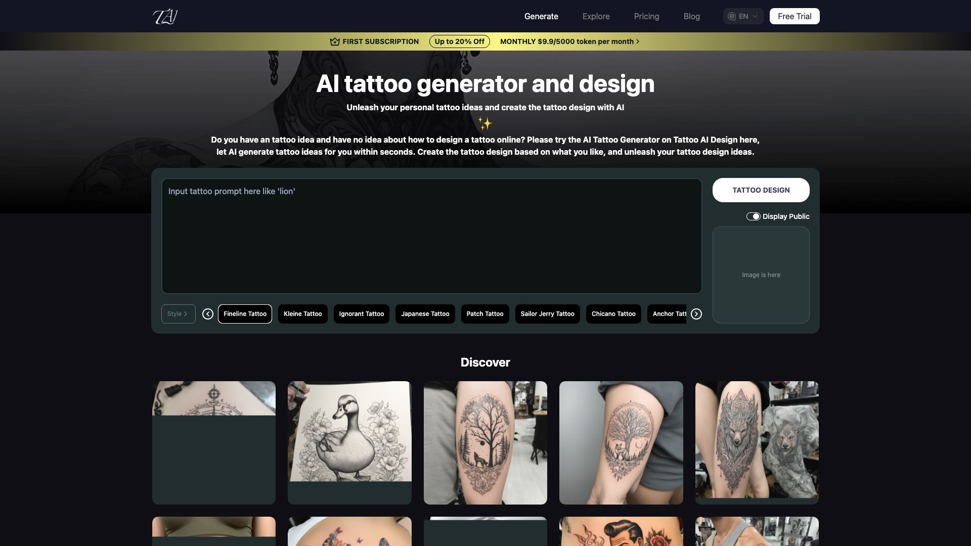 Tattooai Design - AI Tattoo Generator & Design